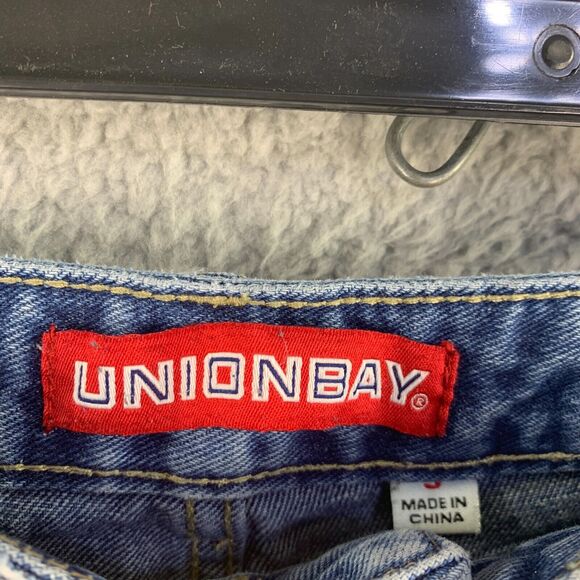 Y2K Baggy Jeans Union Bay Womens High Waist Straight Jrs 5 Vtg 90s Cotton - Picture 5 of 15